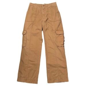 Abercrombie & Fitch Cargo Relaxed Pants Women's Brown Cotton Size 2s